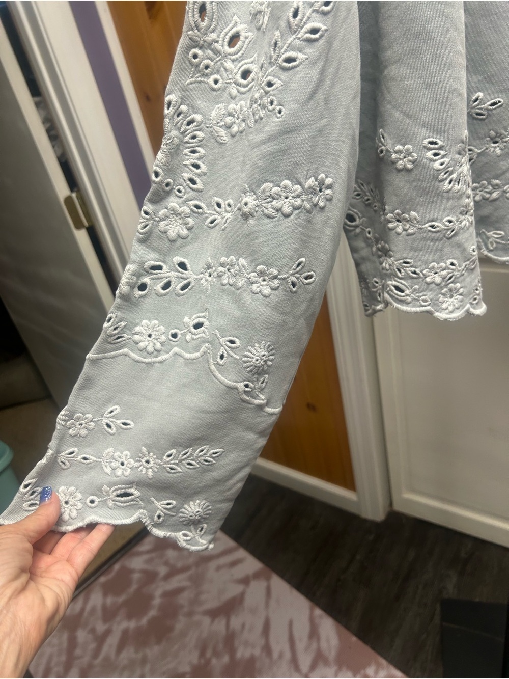 Nwot Iris Embroidered Sweatshirt - Picture 8 of 9
